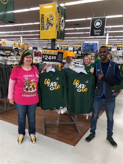 Green bay walmart - Now $ 3599. $47.99. Women's Concepts Sport Green/Gold Green Bay Packers Breakthrough AOP Knit Split Pants. Free shipping, arrives in 3+ days. $ 6999. Men's The Northwest Group Gray Green Bay Packers Sherpa Bath Robe - OSFA. Free shipping, arrives in 3+ days. 